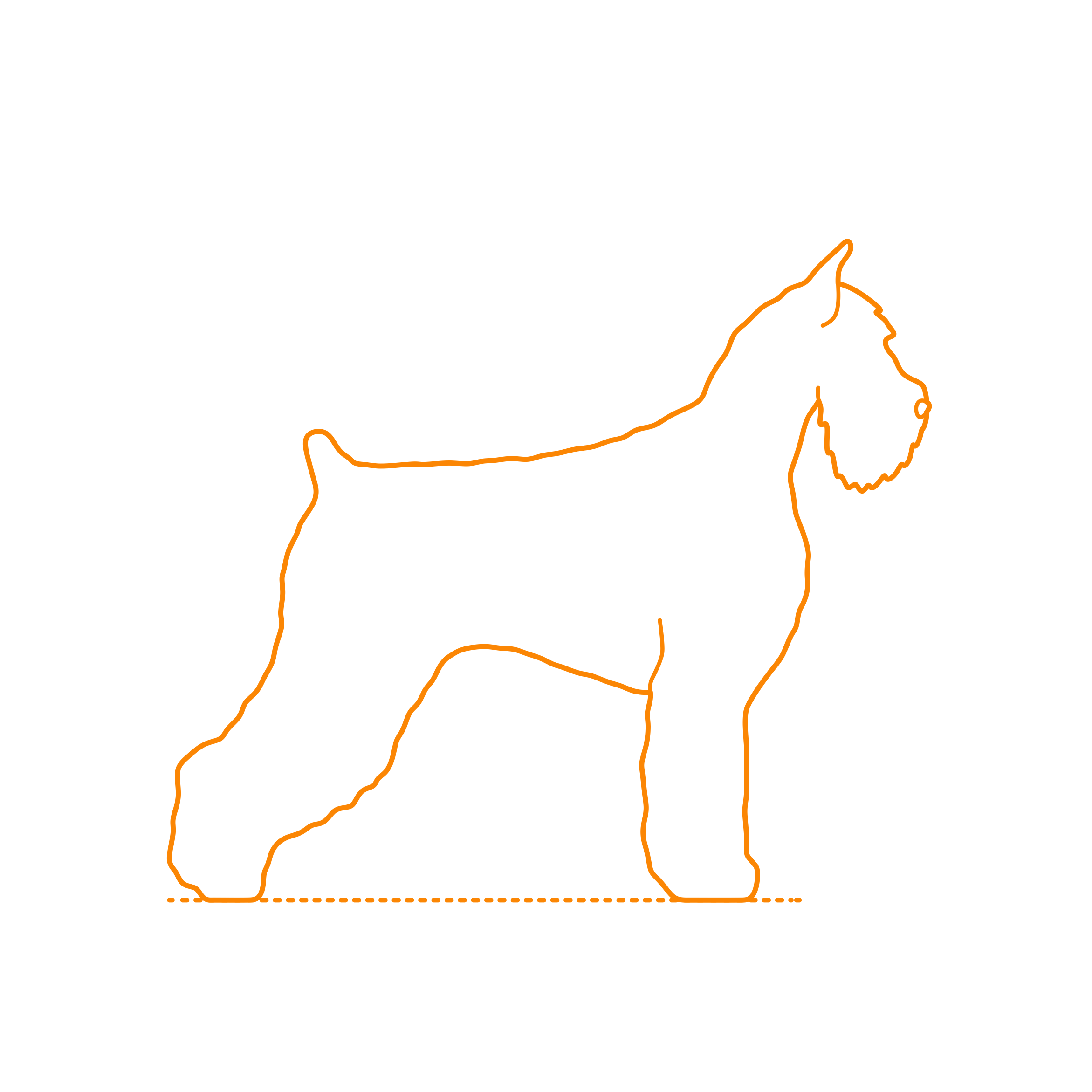 Animals Dogs Giant Schnauzer Outline Svg File Free Vectors